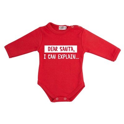 Carra Dear Santa бебешко боди